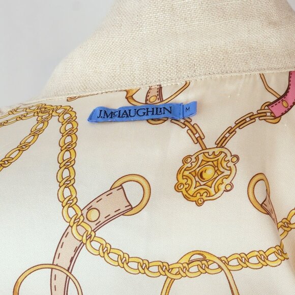 J McLaughlin Willow Linen Jacket Oatmeal - Size Medium - Picture 4 of 7